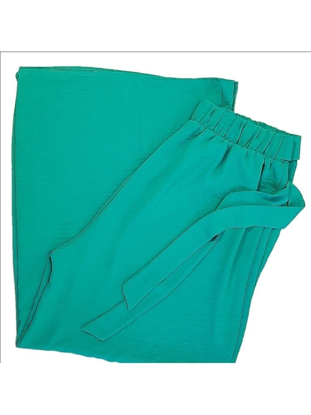 GEGE Pull-On Kelly Green Palazzo Pants Size 1X EUC
